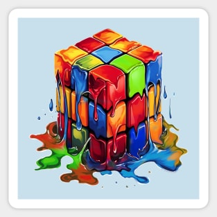 Melting Rubik's Cube Sticker